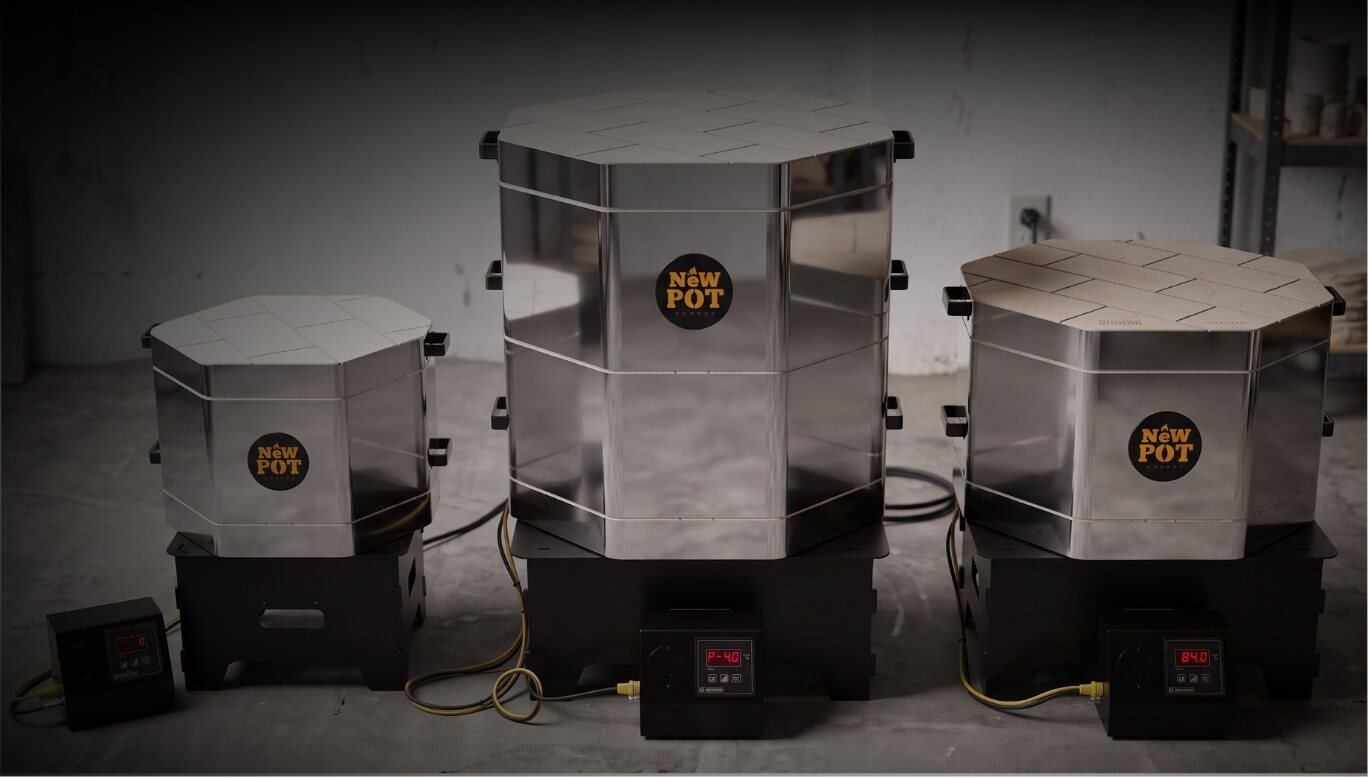 Línea de hornos eléctricos New Pot para cerámica: Mini, Pro e Industrial